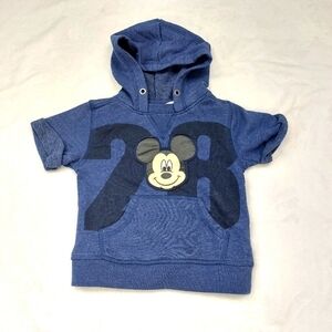 DISNEY BOYS MICKEY MOUSE BLUE SHORT SLEEVE PULLOVER SWEATSHIRT SIZE 18 MONTHS